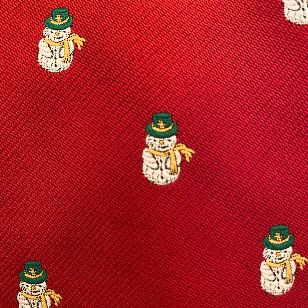 Cape Cod Neckwear I Snowman Print Tie I 1990s